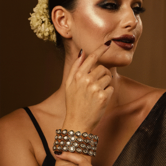 Gold Plated Tear Drop Design Bangles For All Traditional Ocassion For Women