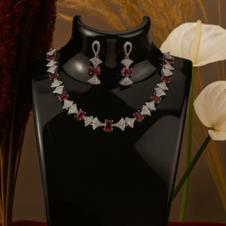 Regal Ruby Elegance Necklace Set