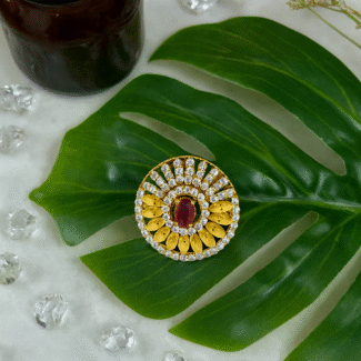 Aadhya’s micro gold plated ruby ring